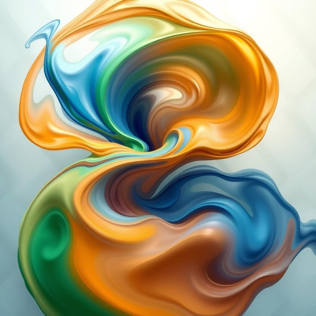 An abstract representation of transformation and change, featuring swirling colors that blend together, symbolizing evolution and growth