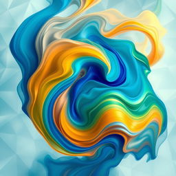 An abstract representation of transformation and change, featuring swirling colors that blend together, symbolizing evolution and growth