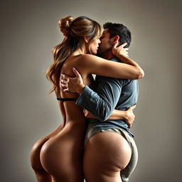 A beautiful and gorgeous woman aged between 34 and 42, with a strong athletic toned body and a smooth pear-shaped hourglass shape, showcasing her curvaceous attributes