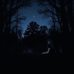 A serene landscape showcasing a girl sitting quietly, deep in thought