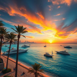 A breathtaking view of the Persian Gulf, showcasing its clear blue waters and beautiful coastlines