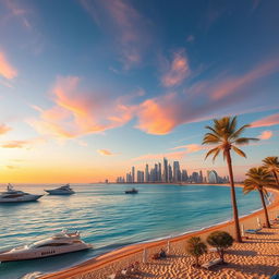 A breathtaking view of the Persian Gulf, showcasing its clear blue waters and beautiful coastlines