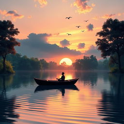 A serene landscape depicting the essence of the phrases 'La Tahzan' (Do not be sad) and 'La Takhaf' (Do not fear)