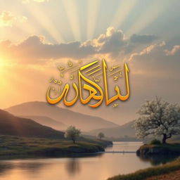 An inspiring Islamic artwork featuring the Arabic calligraphy of 'La Tahzan' (Do not grieve) and 'La Takhaf' (Do not fear) elegantly intertwined