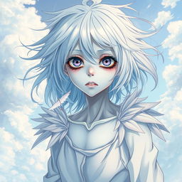A highly detailed and accurate representation of an air-themed cannibalistic zombie in anime style
