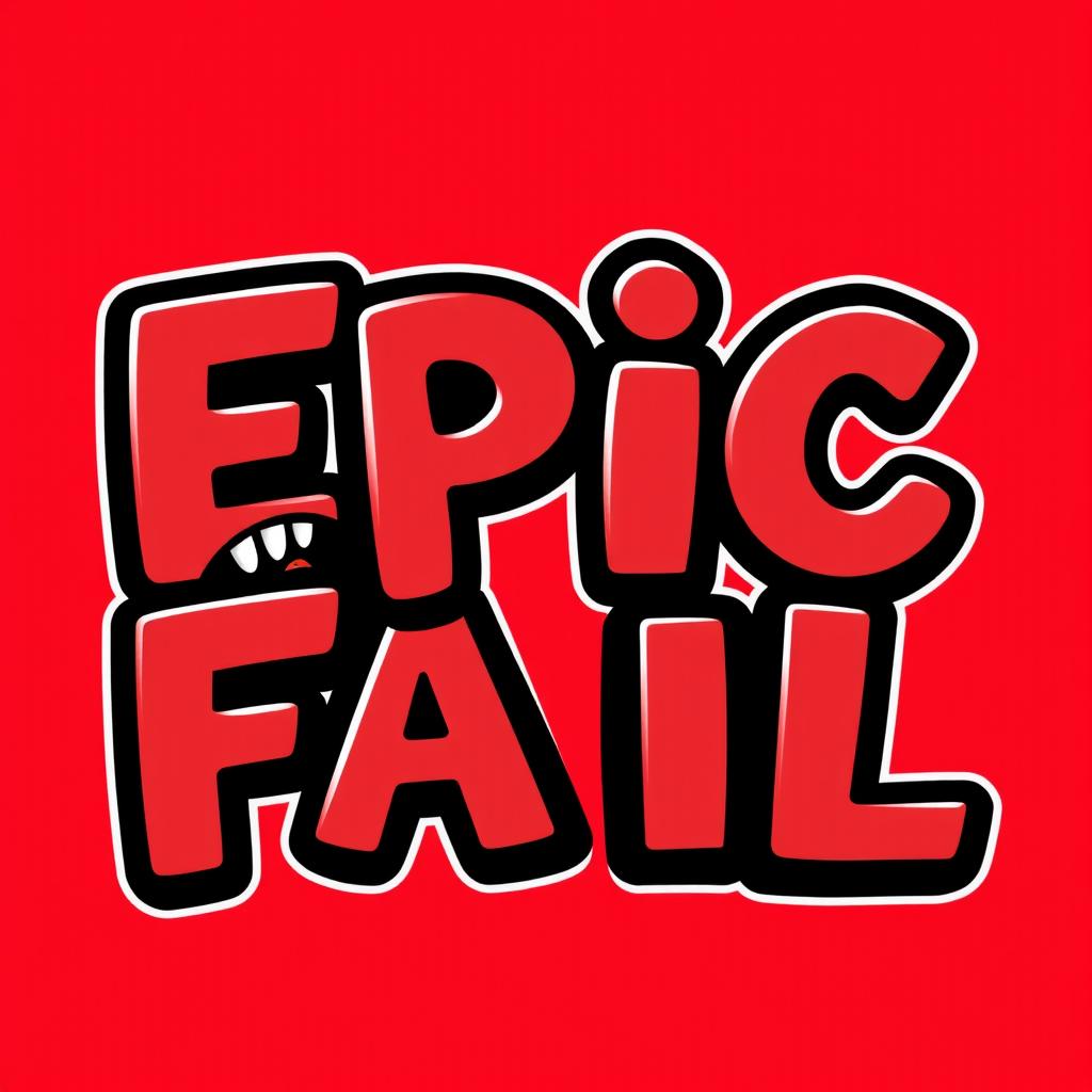 A creatively designed logo that reads "Epic Fail" in bold, stylized lettering