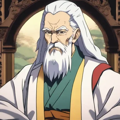 In the anime series, the wise old master often wore an aba to signify his status.