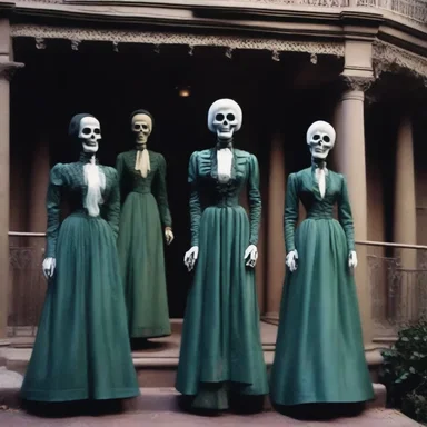 The eerie figures in the haunted mansion wore abas that swayed in the cold wind, adding to the horror atmosphere.