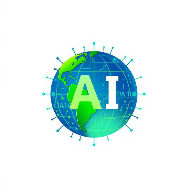 An all-encompassing logo for an AI consulting page, representing a wide range of artificial intelligence topics