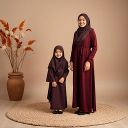 A hyper-realistic full-body photo of a 20-year-old young woman wearing a hijab, smiling warmly