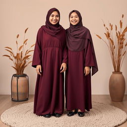 A hyper-realistic full-body photo of a 20-year-old young woman wearing a hijab, smiling warmly