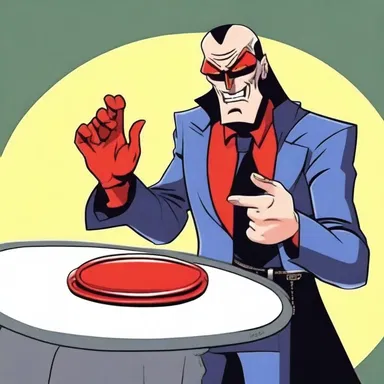In the cartoon, the villain tried to abacinate the hero by holding a red-hot metal plate in front of his eyes.