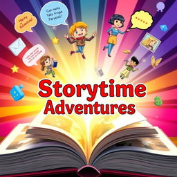 A vibrant and eye-catching YouTube thumbnail that visually represents storytelling