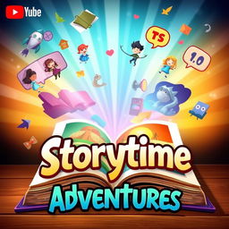 A vibrant and eye-catching YouTube thumbnail that visually represents storytelling