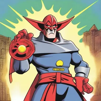 In the cartoon, the villain tried to abacinate the hero by holding a red-hot metal plate in front of his eyes.