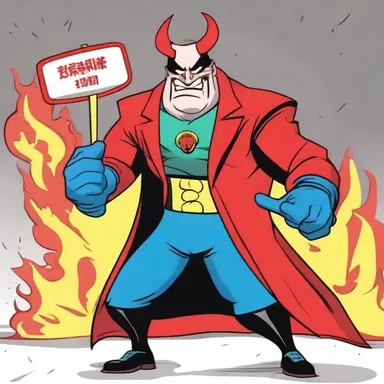 In the cartoon, the villain tried to abacinate the hero by holding a red-hot metal plate in front of his eyes.