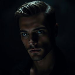 A captivating portrait of a handsome man embodying sigma male characteristics