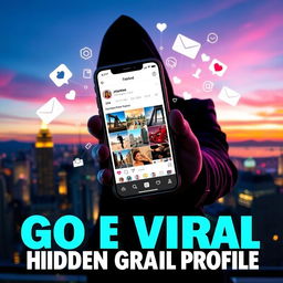 An intriguing visual representation of a hidden Instagram profile, illustrating the concept of going viral while maintaining anonymity