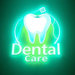 A modern and eye-catching dental logo designed for an LED sign, featuring a prominent, stylized tooth in the center