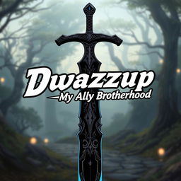 An artistic illustration of a detailed sword inspired by Kirito's sword from Sword Art Online