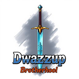 A detailed illustration of Kirito's iconic sword, the Elucidator from Sword Art Online, showcasing its sleek design and shimmering blade
