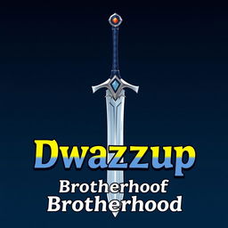 A detailed illustration of Kirito's iconic sword, the Elucidator from Sword Art Online, showcasing its sleek design and shimmering blade