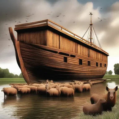 In the biblical story of Noah's Ark, the animals were kept abaft the ship to ensure their safety during the flood.