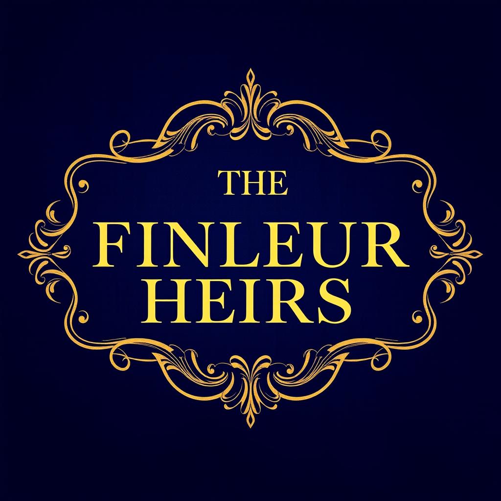 Create an elegant and sophisticated design featuring the title "The Finleur Heirs"