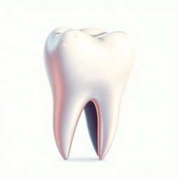 A detailed and vibrant vector illustration of a tooth, featuring realistic textures and shades that highlight its anatomy