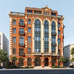 Design of a ten-story residential building with a facade width of 50 meters