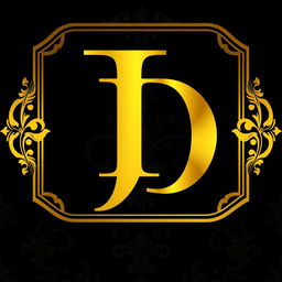 A luxurious and elegant wallpaper design featuring the initials 'I