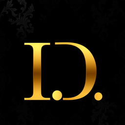 A luxurious and elegant wallpaper design featuring the initials 'I