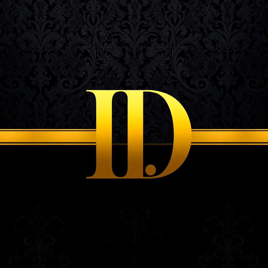 A luxurious and elegant wallpaper design featuring the initials 'I