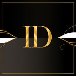 An elegant wallpaper design featuring the initials 'I