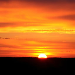 A beautiful sunset background, with vibrant colors of orange, purple, and pink hues blending across the sky, casting a warm glow