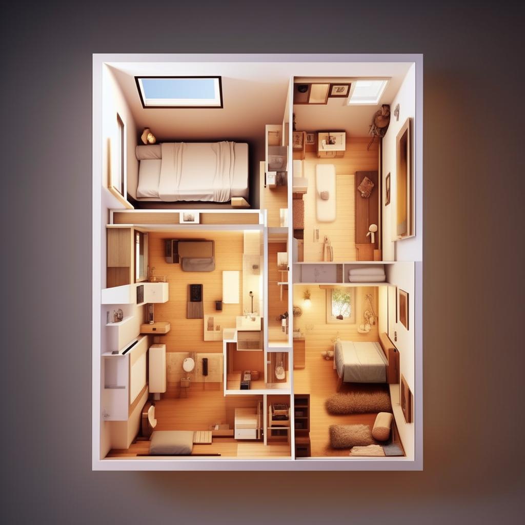 Visualize an architectural layout of a single bedroom of dimensions 7'11" × 7'6", with an attached bathroom of dimensions 3'7" × 7'5"