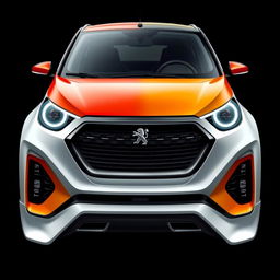 A stunning and realistic hybrid design of the Pride car and the Peugeot Pars, showcasing a unique blend that highlights the best features of both vehicles