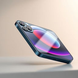 A stunning and hyper-realistic depiction of an iPhone 20, showcasing its sleek design and cutting-edge features