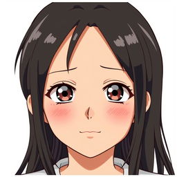 A harmonious and youthful girl with large, expressive eyes, embodying a calm and relaxed demeanor
