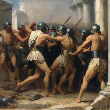 The abasement of defeated soldiers during ancient Roman times was a common practice.