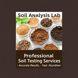 A professional and modern banner design for a soil testing laboratory