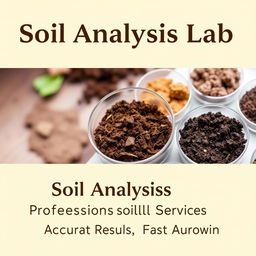 A professional and modern banner design for a soil testing laboratory