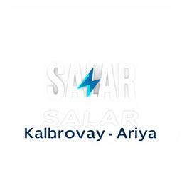 A sleek and modern logo for an industrial electronics and electrical company named 'Salar Kahrobay Ariya'