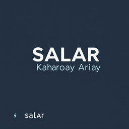 A modern and sophisticated logo design for an industrial company named 'Salar Kahrobay Ariya', focusing on electronics and electricity
