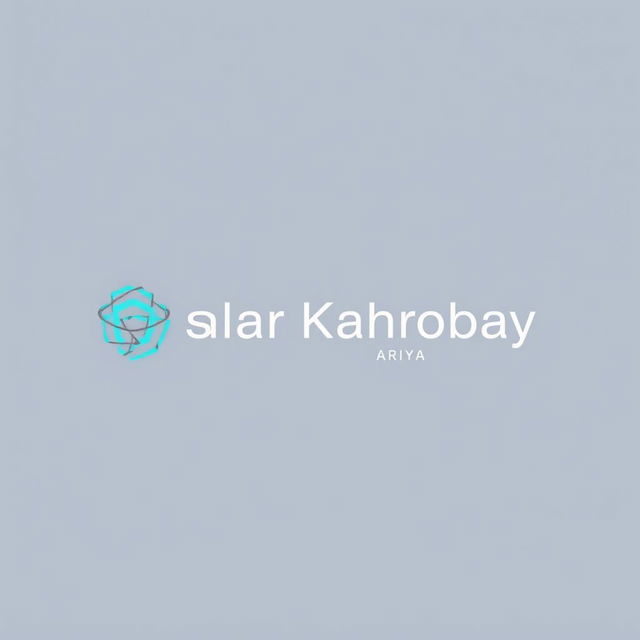 A modern and sophisticated logo design for an industrial company named 'Salar Kahrobay Ariya', focusing on electronics and electricity