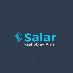 A modern and sophisticated logo design for an industrial company named 'Salar Kahrobay Ariya', focusing on electronics and electricity
