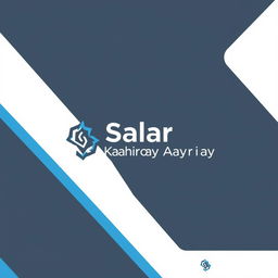 A modern and sophisticated logo design for an industrial company named 'Salar Kahrobay Ariya', focusing on electronics and electricity