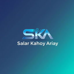A modern and sleek logo design for 'Salar Kahrobay Ariya' in the field of electronics and electrical engineering
