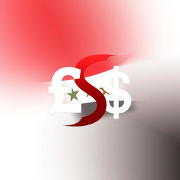 A creative logo design that represents the Syrian pound and its conversion to USD dollar