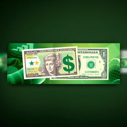A visually striking Facebook cover image that showcases the Syrian pound transitioning into the US dollar